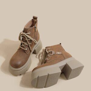 Women Shoes Lace Up Boots